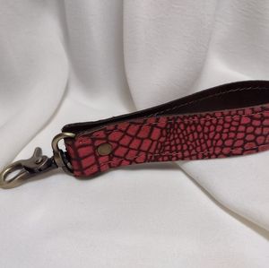 Leather wristlet